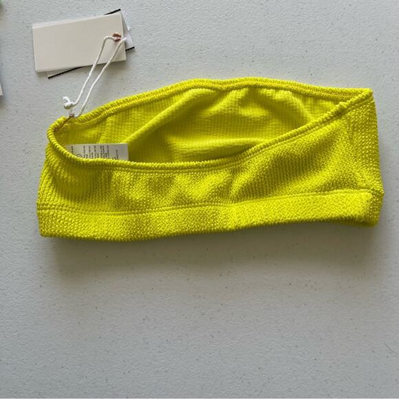 NWT Good American Neon Bright Yellow Bikni Swim Bathing Suit Set beach pool MED - Picture 7 of 9